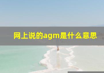 网上说的agm是什么意思