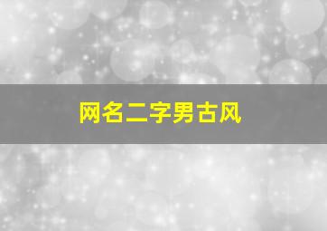 网名二字男古风