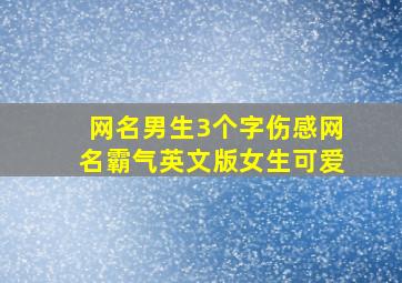 网名男生3个字伤感网名霸气英文版女生可爱