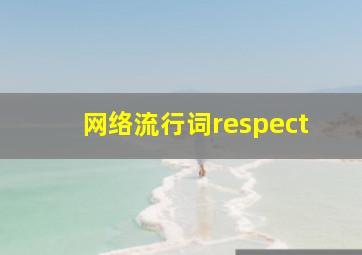 网络流行词respect