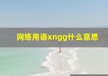 网络用语xngg什么意思