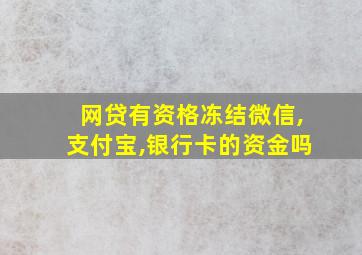 网贷有资格冻结微信,支付宝,银行卡的资金吗