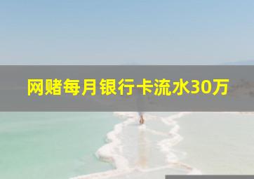 网赌每月银行卡流水30万