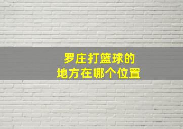 罗庄打篮球的地方在哪个位置