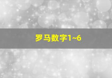 罗马数字1~6