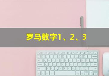 罗马数字1、2、3