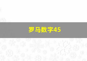 罗马数字45