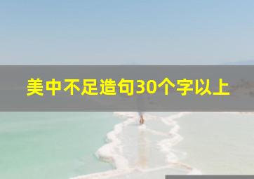 美中不足造句30个字以上