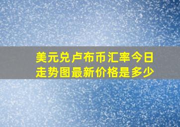 美元兑卢布币汇率今日走势图最新价格是多少