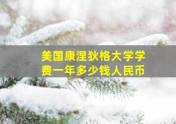 美国康涅狄格大学学费一年多少钱人民币