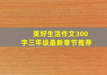 美好生活作文300字三年级最新章节推荐