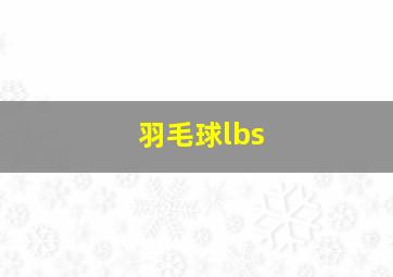 羽毛球lbs