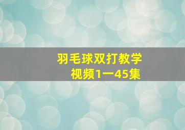 羽毛球双打教学视频1一45集