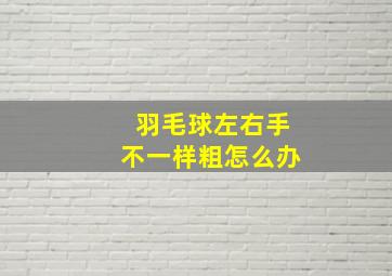 羽毛球左右手不一样粗怎么办