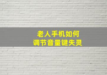 老人手机如何调节音量键失灵