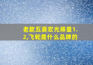 老款五菱宏光排量1.2,飞轮是什么品牌的