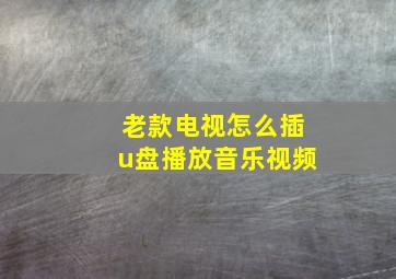 老款电视怎么插u盘播放音乐视频