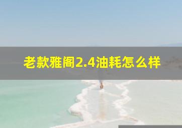 老款雅阁2.4油耗怎么样