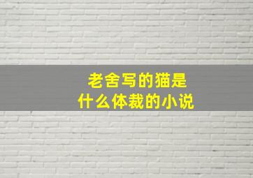 老舍写的猫是什么体裁的小说