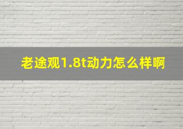 老途观1.8t动力怎么样啊