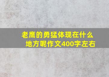 老鹰的勇猛体现在什么地方呢作文400字左右