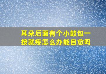 耳朵后面有个小鼓包一按就疼怎么办能自愈吗