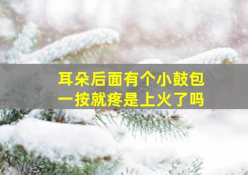 耳朵后面有个小鼓包一按就疼是上火了吗