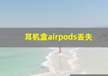 耳机盒airpods丢失