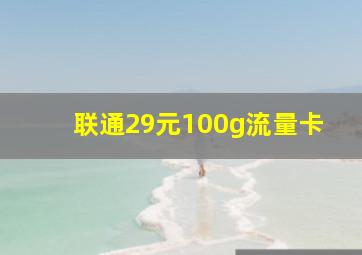 联通29元100g流量卡