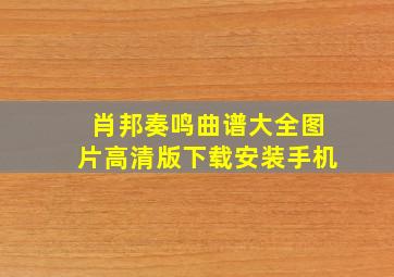 肖邦奏鸣曲谱大全图片高清版下载安装手机