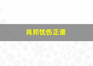 肖邦忧伤正谱