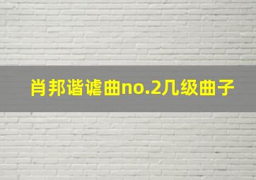 肖邦谐谑曲no.2几级曲子