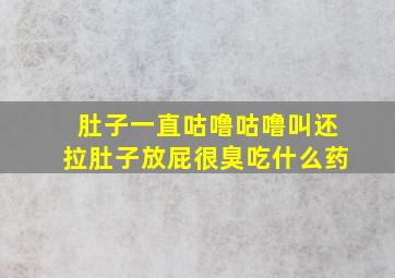 肚子一直咕噜咕噜叫还拉肚子放屁很臭吃什么药