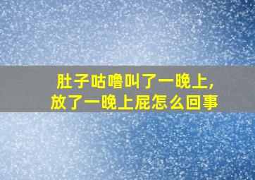 肚子咕噜叫了一晚上,放了一晚上屁怎么回事