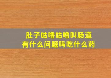 肚子咕噜咕噜叫肠道有什么问题吗吃什么药