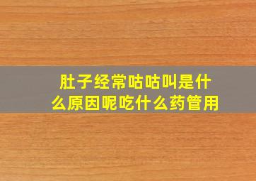 肚子经常咕咕叫是什么原因呢吃什么药管用