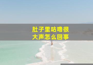 肚子里咕噜很大声怎么回事