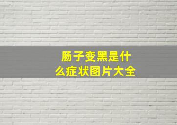 肠子变黑是什么症状图片大全