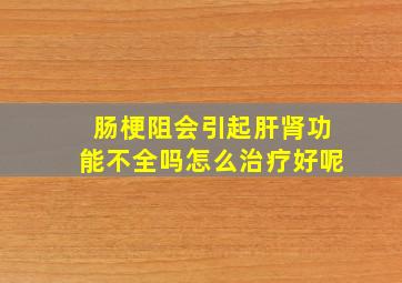 肠梗阻会引起肝肾功能不全吗怎么治疗好呢