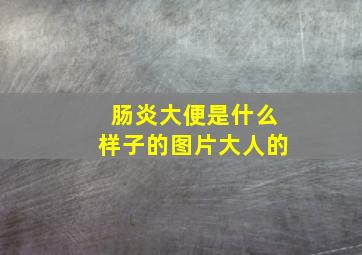 肠炎大便是什么样子的图片大人的