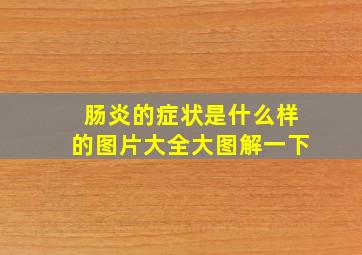 肠炎的症状是什么样的图片大全大图解一下