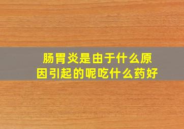 肠胃炎是由于什么原因引起的呢吃什么药好