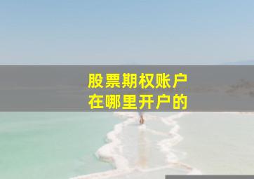 股票期权账户在哪里开户的