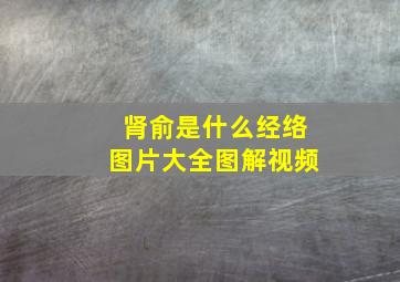 肾俞是什么经络图片大全图解视频