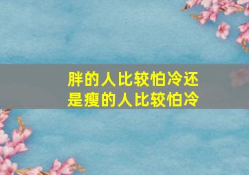 胖的人比较怕冷还是瘦的人比较怕冷