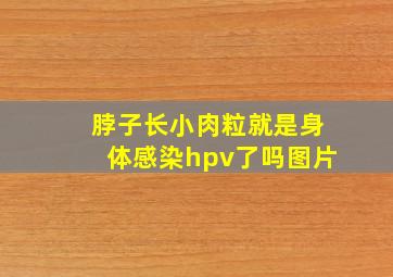 脖子长小肉粒就是身体感染hpv了吗图片