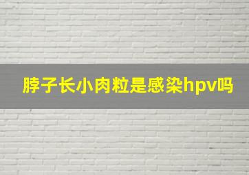 脖子长小肉粒是感染hpv吗