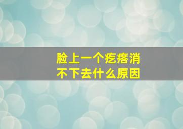 脸上一个疙瘩消不下去什么原因