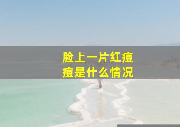 脸上一片红痘痘是什么情况