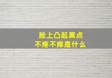 脸上凸起黑点不疼不痒是什么